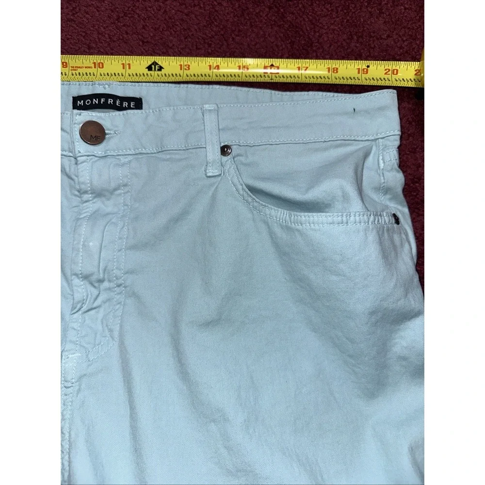 Monfrere Jeans Brando Mens 40 Linen Stretch Sky blue 40x34 Fit